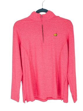 Magnolia Lane Tech Masters 1/4 Zip Pullover Top Pink Medium